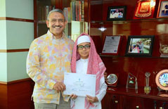 NTV Chairman greets International Quran contest winner